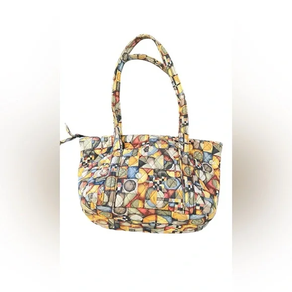 Larenda mosaic quilted purse shoulder bag lots of pockets handbag - Picture 2 of 9